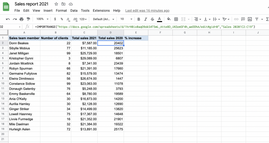 How to Use IMPORTRANGE to Pull Data from Other Sheets