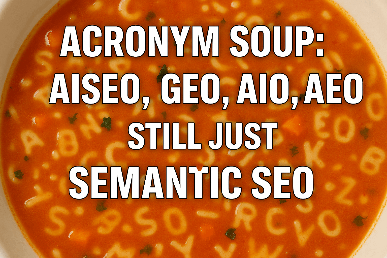 acronym soup aiseo geo aio aeo still just semantic seo v0