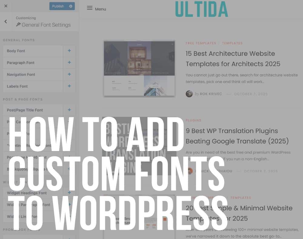 add custom fonts to wordpress