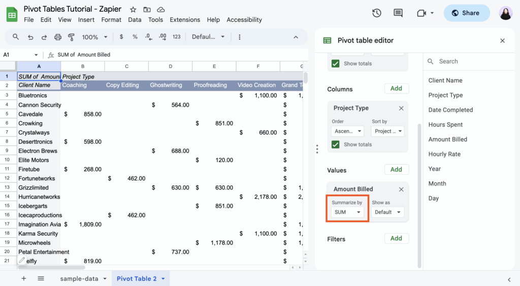 google sheets pivot table image13